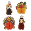 4 x Thanksgiving Honeycomb Mini Table Decorations - 11cm - 16cm