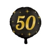 50th Birthday Black & Gold Foil Balloon - 46cm