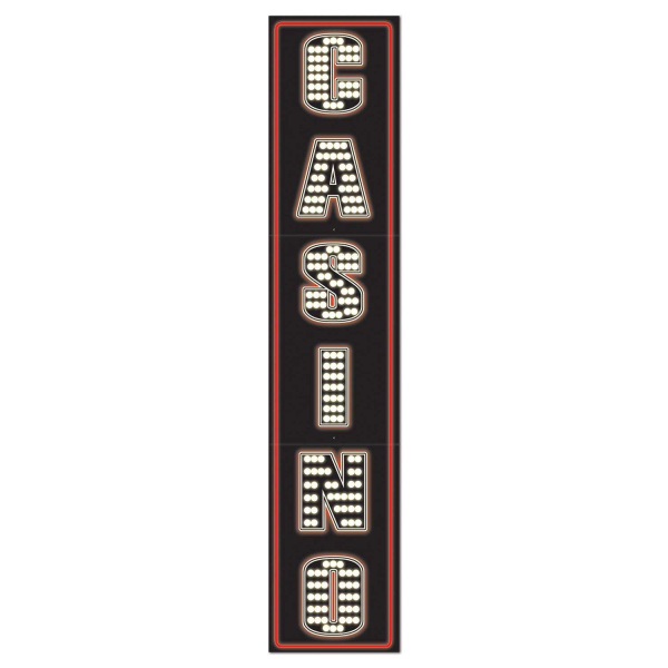 Jointed Casino Nights Column Cutout Decoration - 1.8m