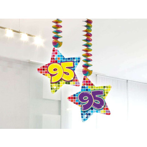 2 x 95th Birthday Disco Lights Hanging Decorations