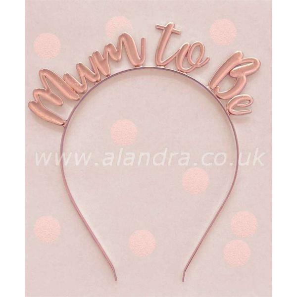 Baby Shower "Mum To Be" Rose Gold Metallic Headband