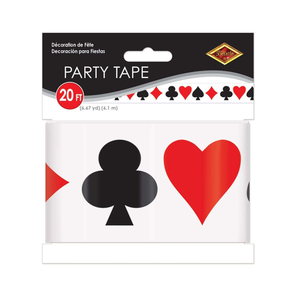 Playing Cards Party Barrier Tape - 6m x 8cm
