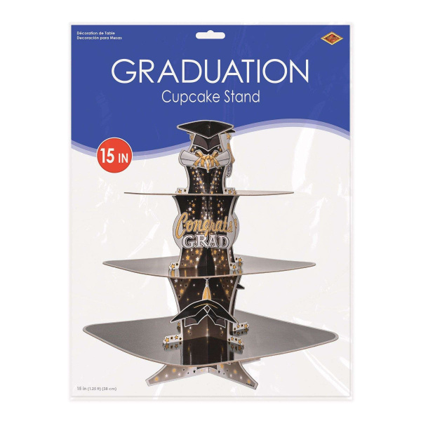 Graduation "Congrats Grad!" Cupcake Stand - 38cm