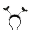 Creepy Bats Halloween Headband Boppers with Fur