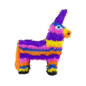 Colourful Rainbow Donkey Pinata - 55cm x 41cm