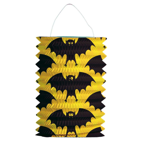 Halloween Bats Hanging Lantern Decoration - 16cm