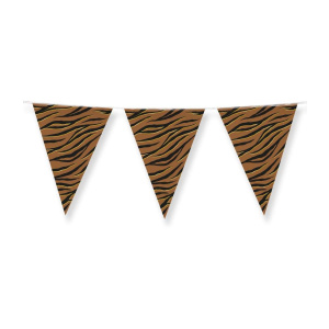 Tiger Print Triangle Foil Party Bunting - 10m