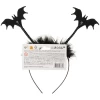 Creepy Bats Halloween Headband Boppers with Fur