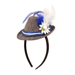 Blue Oktoberfest Trilby Mini Headband Hat