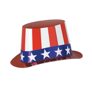 USA Stars & Stripes Card Top Hat