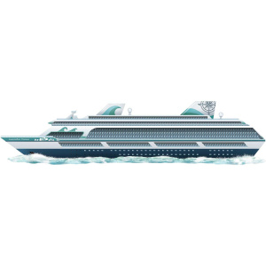 Jointed Cruise Ship Cutout Decoration - 1.4m x 34cm