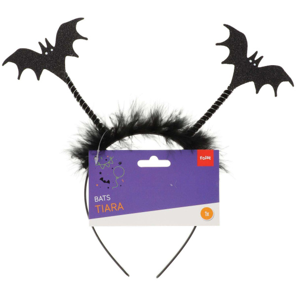 Creepy Bats Halloween Headband Boppers with Fur