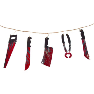 Bloody Torture Tools Hanging Banner - 1.8m
