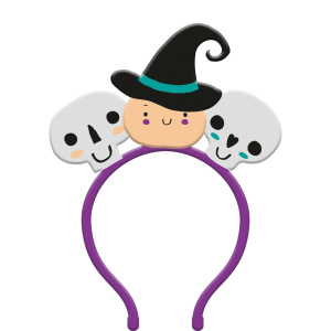 Cartoon Skeleton & Witch Halloween Headband