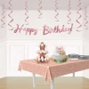 Rose Gold Metallic Foil "Happy Birthday" Letter Banner - 1.5m x 23cm