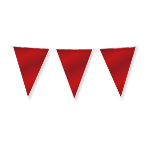 Ruby Red Metallic Foil Party Bunting - 10m