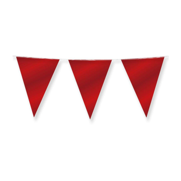 Ruby Red Metallic Foil Party Bunting - 10m