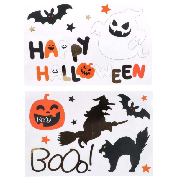 18 x Spooky Halloween Window Stickers