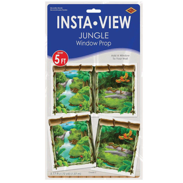 Jungle Rainforest Insta-View Scene Setter - 1.5m x 95cm