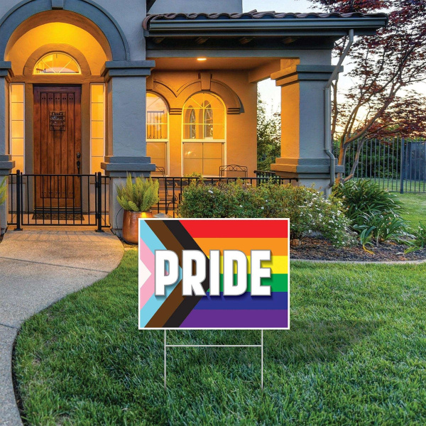 Rainbow Pride Flag Garden Sign - 39cm x 29cm