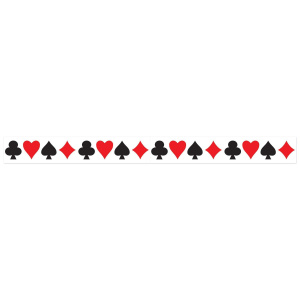 Playing Cards Party Barrier Tape - 6m x 8cm