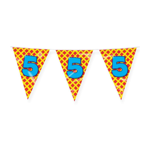 5th Birthday Colourful Party Bunting - 10m