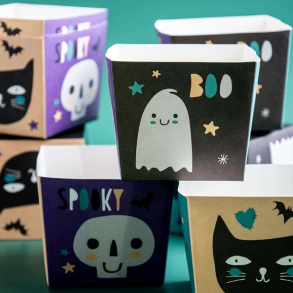 8 x Happy Halloween Treat Cups - 8.5cm x 8.5cm