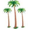 3 x Jointed Tropical Palm Tree Cutout Decorations - 1.2m - 1.8m