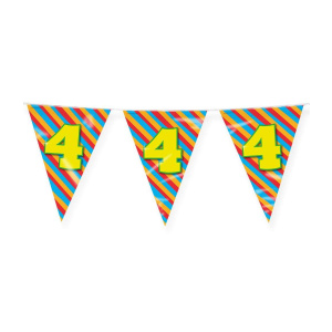 4th Birthday Colourful Party Bunting - 10m