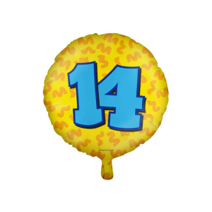 14th Birthday Colourful Patterns Foil Balloon - 46cm