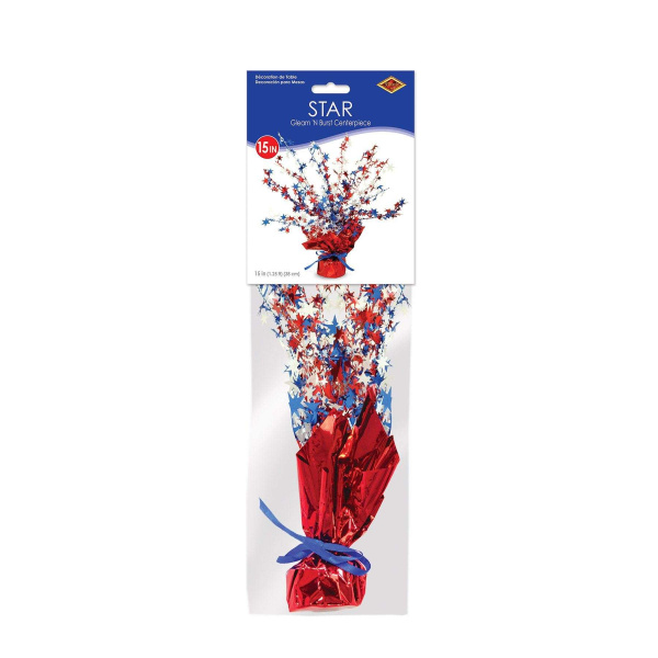 Red, White & Blue Stars Cascade Table Decoration - 38cm