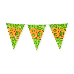 80th Birthday Colourful Party Bunting - 10m