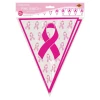 Breast Cancer Awareness Pink Ribbon Triangle Bunting - 3.6m