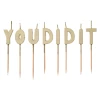 Congratulations "YOU DID IT" Celebration Cake Candles - 8cm