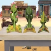3 x 3D Wild West Desert Cactus Table Decorations - 20cm - 30cm