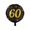 60th Birthday Black & Gold Foil Balloon - 46cm