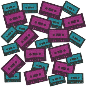 14g x Cassette Tape Glitter Table Confetti - 3.8cm - 5.1cm