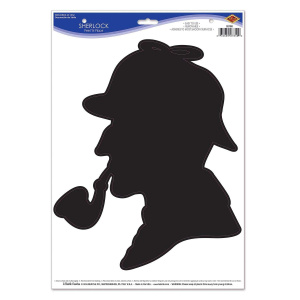 Sherlock Holmes Silhouette Peel & Place Decoration - 30cm x 43cm