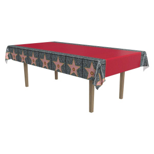 Hollywood Stars & Red Carpet Tablecloth - 2.7m x 1.4m