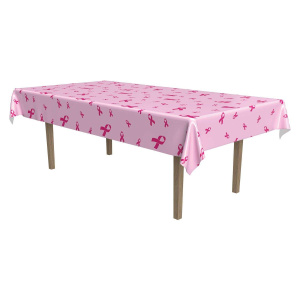 Breast Cancer Awareness Pink Ribbon Tablecloth - 2.7m x 1.4m