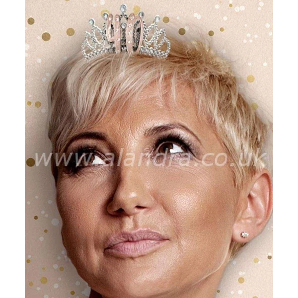 40th Birthday Silver & Rose Gold Tiara