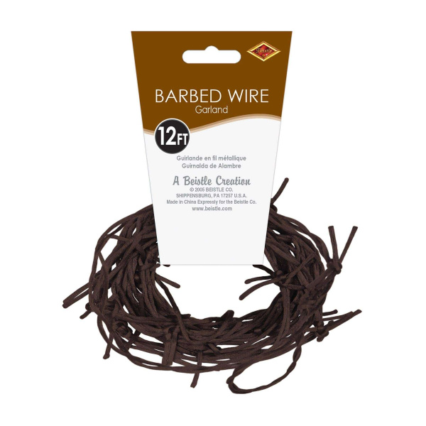 Rusty Barbed Wire Garland - 3.6m