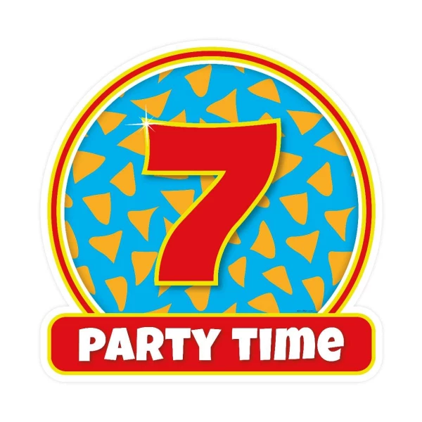 7th Birthday Colourful Cutout Sign - 50cm