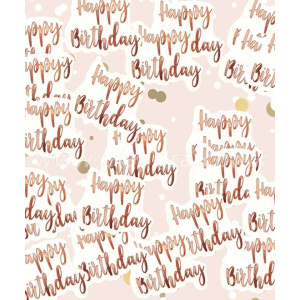 14g x Happy Birthday Shaped Deluxe Rose Gold Table Confetti