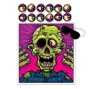 Pin the Eyeball on the Zombie Halloween Party Game - 47.5cm x 44cm