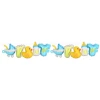 2 x Cute Baby Boy Blue Foil Balloon Banner - 1.5m x 24cm