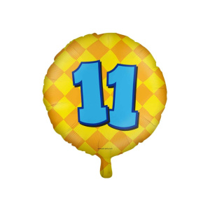 11th Birthday Colourful Patterns Foil Balloon - 46cm