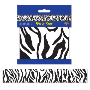 Zebra Print Party Barrier Tape - 6m x 8cm