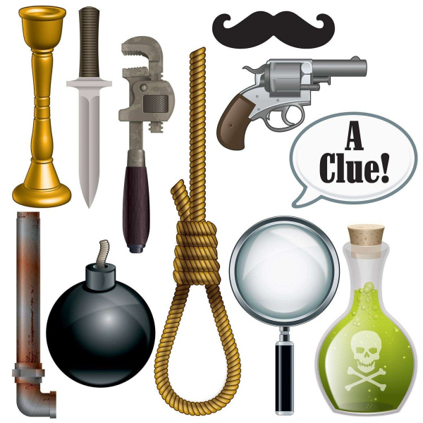 11 x Murder Mystery Sherlock Holmes Selfie Props - 18cm - 52cm