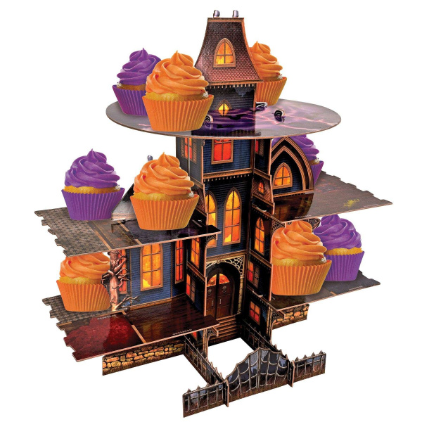 Halloween Haunted House Cupcake Stand - 43cm x 42cm